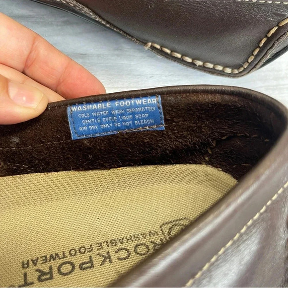 Rockport Washable Footwear Brown Slip On Comfort Leather Loafer Men’s size 11 - Picture 10 of 11